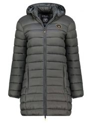 Geographical Norway Płaszcz pikowany "Atikamap" w kolorze ciemnoszarym rozmiar: XXL. Czarne płaszcze Geographical Norway, xxl, bez wzorów, bez kaptura. Za 174.84 zł.