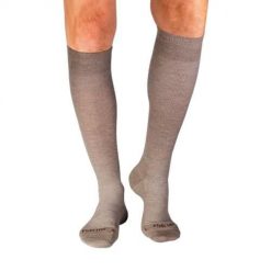 Beżowe skarpetki uciskowe z wełny merynosów 3/4. Brązowe skarpetki OEM, bez wzorów, z wełny. W wyprzedaży za 92.32 zł.