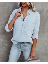 Milan Kiss Bluzka w kolorze błękitnym rozmiar: M. Niebieskie bluzki Milan Kiss, m, bez wzorów, bez kołnierzyka, bez ramiączek. Za 130.99 zł.