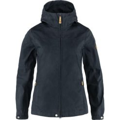 Kurtka outdoorowa damska Fjallraven Stina Jacket. Niebieskie kurtki Fjällräven, s, bez wzorów, klasyczne, z kapturem. Za 881.99 zł.