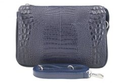Listonoszka wężowa BARBERINI'S granatowa 604/1-4. Czarne shopper bag Barberinis, bez wzorów, ze skóry, małe, bez dodatków. Za 269.99 zł.