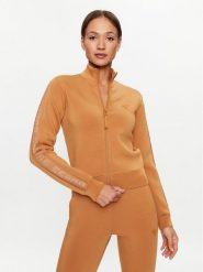 Guess Bluza New Allie V2YQ17 K7UW2 Beżowy Regular Fit. Brązowe bluzy Guess, xs, z aplikacjami, z wiskozy, bez kaptura. Za 599.99 zł.