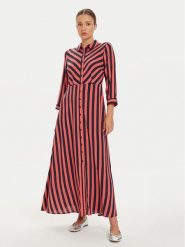 YAS Sukienka koszulowa Savanna 26022663 Czerwony Loose Fit. Czerwone sukienki YAS, s, bez wzorów, z wiskozy, bez kołnierzyka, bez ramiączek, koszulowe. Za 179.99 zł.