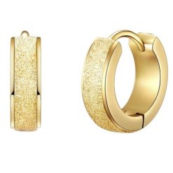 EASTSIDE Kolczyki kreole ze stali szlachetnej Stal szlachetna żółte złoto Kolczyki koła 1 ct Damski. Żółte kolczyki Eastside, pozłacane. Za 129.99 zł.