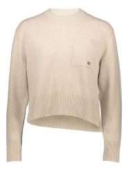 Napapijri Sweter w kolorze beżowym rozmiar: XL. Brązowe swetry Napapijri, xl, bez wzorów, bez ramiączek. Za 277.36 zł.