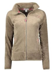 Geographical Norway Kurtka polarowa "Upaline" w kolorze szarobrązowym rozmiar: L. Brązowe kurtki Geographical Norway, l, bez wzorów, z polaru, bez kaptura. Za 110.04 zł.