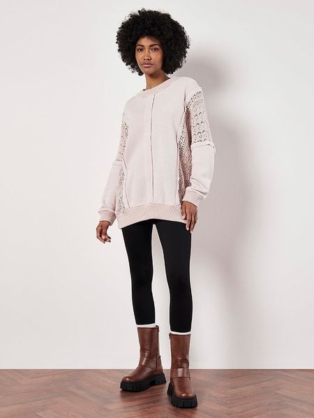 Apricot Sweter w kolorze jasnoróżowym rozmiar: M. Różowe swetry Apricot, m, bez wzorów, z bawełny, bez ramiączek. Za 96.14 zł.