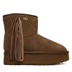 Śniegowce Liu Jo. Brązowe śniegowce Liu Jo, bez wzorów, bez zapięcia. Za 719.99 zł.