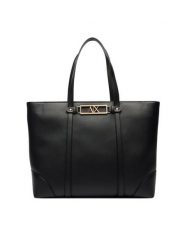 Armani Exchange Torebka XW002608 AF15632 UC010 Czarny. Czarne shopper bag Armani Exchange, bez wzorów, ze skóry, bez dodatków. Za 729.99 zł.