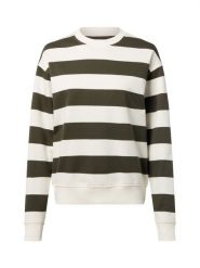 Marie Lund Bluza damska Kobiety Bawełna zielony|biały w paski, L. Białe bluzy Marie Lund, l, bez wzorów, z bawełny, bez ramiączek, bez kaptura. Za 199.95 zł.