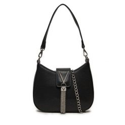Torebka Valentino. Czarne kopertówki Valentino, bez wzorów, wizytowe, bez dodatków. Za 339.99 zł.