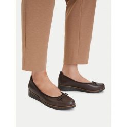 Baleriny Lasocki. Brązowe baleriny Lasocki, bez wzorów, bez obcasa, bez zapięcia. Za 179.99 zł.