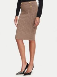 Marciano Guess Spódnica ołówkowa G6YD07 Z1013 Brązowy jasny Slim Fit. Brązowe spódnice Marciano Guess, l, z aplikacjami, z wiskozy, ołówkowe. Za 589.99 zł.