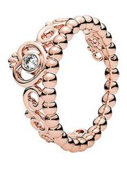 Pandora Pozłacany pierścionek z cyrkoniami rozmiar: 54. Różowe pierścionki Pandora, z cyrkonią, pozłacane. Za 295.99 zł.