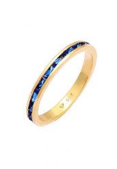 Elli Ladies Fashion Trend with Sapphires in 925 Sterling Silver Plated Gold Plated Pierścionki 1 ct Damski. Szare pierścionki Elli, z szafirem, pozłacane. Za 253.99 zł.