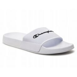 Klapki sportowe basenowe Champion DAYTONA. Białe klapki Champion, bez wzorów, sportowe, bez obcasa, bez zapięcia. W wyprzedaży za 78.00 zł.