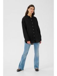 Kaffe Koszula w kolorze czarnym rozmiar: 46. Czarne koszule Kaffe, bez wzorów, bez kołnierzyka, bez ramiączek. Za 130.99 zł.