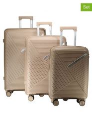 Geographical Norway 3-częściowy zestaw "Simi" w kolorze beżowym rozmiar: onesize. Brązowe walizki Geographical Norway. Za 432.80 zł.