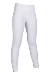 Damskie legginsy jeździeckie z pełną przyczepnością HKM Lisa. Białe legginsy HKM, bez wzorów, z materiału, długie. Za 382.00 zł.