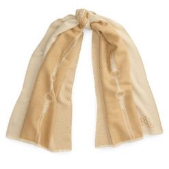 Szalik LAUREN RALPH LAUREN. Brązowe szaliki i kominy Lauren Ralph Lauren, bez wzorów. Za 549.99 zł.