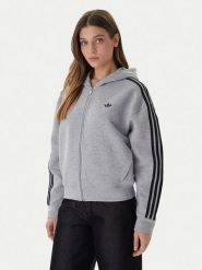 Adidas Bluza adicolor 3-Stripes JY2620 Szary Regular Fit. Szare bluzy adidas, s, bez wzorów, z bawełny, bez ramiączek, bez kaptura. Za 299.99 zł.