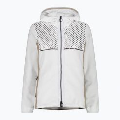 Bluza damska CMP 32H0386 Fix Hood. Białe bluzy CMP, bez wzorów, sportowe, bez ramiączek, bez kaptura. Za 189.99 zł.