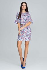 Wzorzysty Elegancki Komplet Bluzka ze Spódnicą - Wzór 83. Czerwone bluzki Figl, l, bez wzorów, z materiału, eleganckie, bez kołnierzyka, bez ramiączek. Za 279.00 zł.