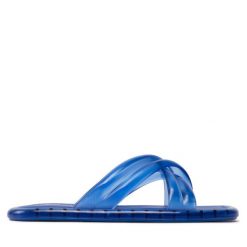Klapki Melissa. Niebieskie klapki Melissa, bez wzorów, bez obcasa, bez zapięcia. Za 359.99 zł.