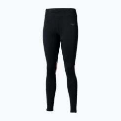 Legginsy do biegania damskie Mizuno Active Warmalite Long. Czarne legginsy Mizuno, bez wzorów, sportowe. Za 159.99 zł.
