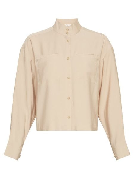 MOSS COPENHAGEN Bluzka w kolorze beżowym rozmiar: L/XL. Brązowe bluzki Moss Copenhagen, l, bez wzorów, z wiskozy, klasyczne, bez kołnierzyka, bez ramiączek. Za 149.66 zł.