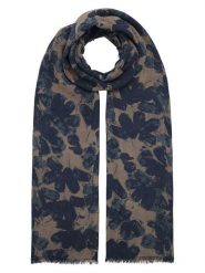 Ilse Jacobsen Wełniany szal w kolorze beżowo-granatowym - 200 x 100 cm rozmiar: onesize. Brązowe szaliki i kominy Ilse Jacobsen, bez wzorów, ze skóry. Za 213.69 zł.