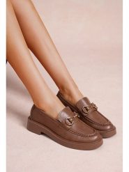 Foreverfolie Mokasyny w kolorze jasnobrązowym rozmiar: 38. Brązowe mokasyny Foreverfolie, bez wzorów. Za 108.99 zł.