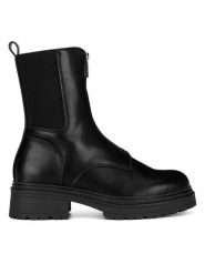 JENNY Botki WYL3469-5 Czarny. Czarne botki Jenny, bez wzorów, bez obcasa, na płaskiej podeszwie, bez zapięcia. Za 169.99 zł.