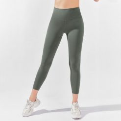 Legginsy myga Yula High-Waisted 7/8 - Olive Green - L. Zielone legginsy MYGA, bez wzorów, z materiału, eleganckie. Za 199.99 zł.
