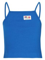 Fila Top w kolorze niebieskim rozmiar: 110/116. Niebieskie topy Fila, z aplikacjami, bez kołnierzyka, bez ramiączek. Za 34.99 zł.