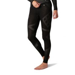 Spodnie damskie Smartwool Intraknit Thermal Merino Base Layer Bottom. Czarne bielizna termoaktywna damska Smartwool, bez wzorów, z wełny, bez ramiączek, trekkingowe. Za 489.99 zł.
