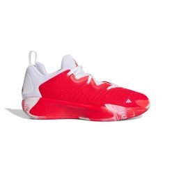 Buty do koszykówki adidas Initiation. Czerwone buty treningowe adidas, bez wzorów, z materiału, bez zapięcia, do koszykówki. Za 345.15 zł.