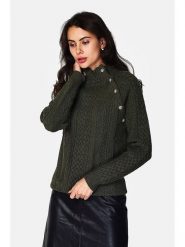 ASSUILI Kaszmirowy sweter w kolorze khaki rozmiar: 38. Brązowe swetry Assuili, bez wzorów, z kaszmiru, klasyczne, bez ramiączek. Za 151.17 zł.