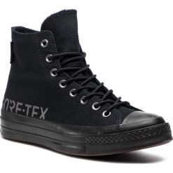 Trampki CONVERSE - Chuck 70 Hi GORE-TEX 162350C Black/Black/Black. Czarne trampki sportowe Converse, bez wzorów, z gore-texu, bez zapięcia, tenisowe, gore-tex. W wyprzedaży za 359.00 zł.