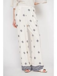 ASSUILI Spodnie w kolorze białym rozmiar: 38. Białe spodnie materiałowe Assuili, bez wzorów, z materiału. Za 100.99 zł.