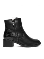 Clara Barson Botki CEO-RE21E838-37 Czarny. Czarne botki Clara Barson, bez wzorów, z materiału, bez obcasa, na słupku, bez zapięcia. Za 139.99 zł.