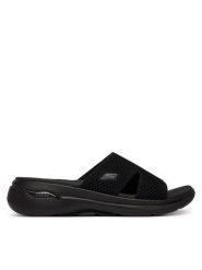 Skechers Klapki Go Walk Arch Fit 140274/BBK Czarny. Czarne klapki Skechers, bez wzorów, z materiału, bez obcasa, bez zapięcia. Za 289.99 zł.