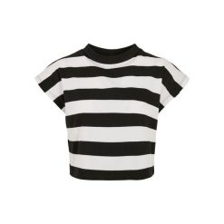 Koszulka damska Urban Classics stripe short. Białe t-shirty sportowe Urban Classics, s, bez wzorów, z bawełny, bez ramiączek. Za 65.05 zł.