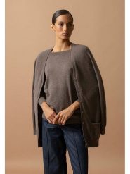 Perfect Cashmere Kaszmirowy kardigan "Pearl" w kolorze szarobrązowym rozmiar: L. Brązowe swetry Perfect Cashmere, l, bez wzorów, z kaszmiru, bez ramiączek. Za 454.95 zł.