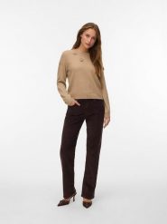 Vero Moda Sweter w kolorze beżowym rozmiar: XS. Brązowe swetry Vero Moda, xs, z aplikacjami, bez ramiączek. Za 79.03 zł.