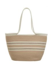 BLE Shopper bag w kolorze beżowym - 45 x 30 x 15 cm rozmiar: onesize. Brązowe shopper bag BLE, bez wzorów, z materiału, na ramię, bez dodatków. Za 67.24 zł.
