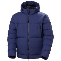 Kurtka z kapturem Helly Hansen W22 Arc. Niebieskie kurtki narciarskie Helly Hansen, na zimę, bez wzorów, z puchu, z kapturem, narciarskie. W wyprzedaży za 1,739.50 zł.