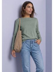 Street One Sweter w kolorze zielonym rozmiar: 38. Zielone swetry Street One, bez wzorów, street, bez ramiączek. Za 129.95 zł.