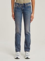 G-Star Dżinsy - Regular fit - w kolorze niebieskim rozmiar: W28/L32. Niebieskie jeansy G-Star, l, z aplikacjami, ze skóry, klasyczne. Za 287.16 zł.