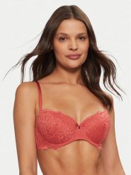 Hunkemöller Biustonosz z fiszbiną Marine 206320 Czerwony. Czerwone biustonosze Hunkemöller, bez wzorów, z syntetyku. Za 89.99 zł.